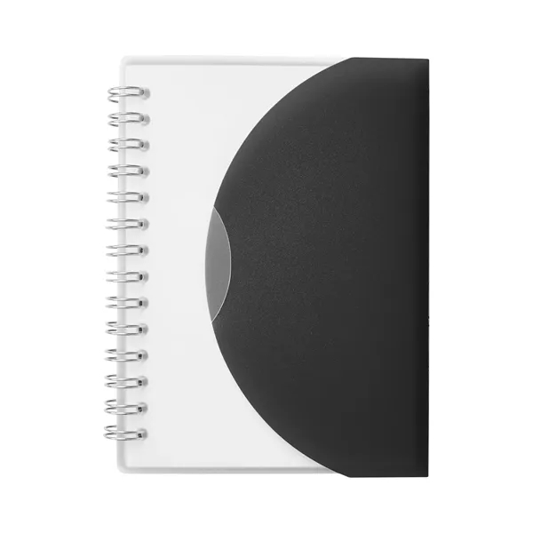 Spiral-curve notebook with flexible fold-over cover, tab-style closure and 80 lined... from ASI 79530 Prime Line