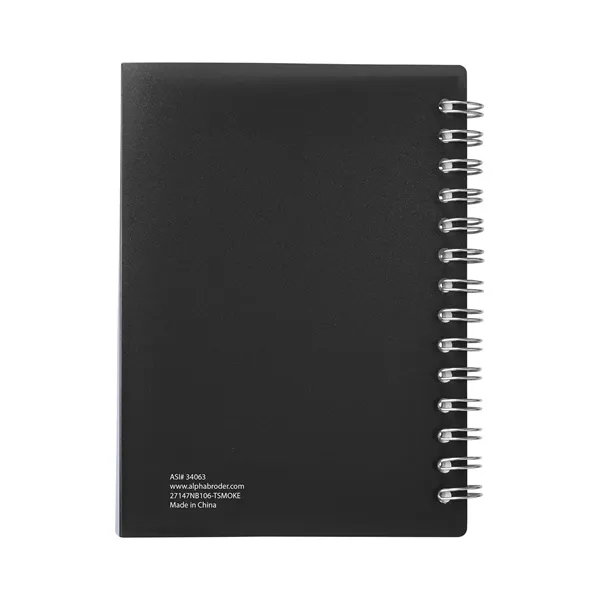 Spiral-curve notebook with flexible fold-over cover, tab-style closure and 80 lined... from ASI 79530 Prime Line