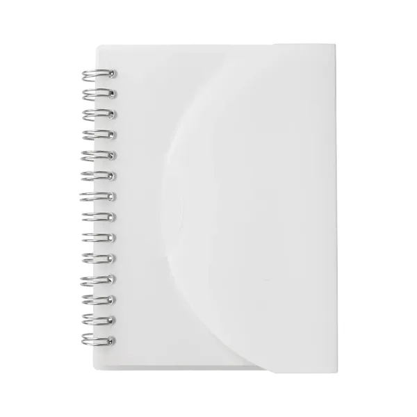 Spiral-curve notebook with flexible fold-over cover, tab-style closure and 80 lined... from ASI 79530 Prime Line