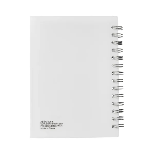 Spiral-curve notebook with flexible fold-over cover, tab-style closure and 80 lined... from ASI 79530 Prime Line