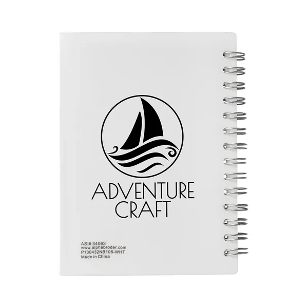 Spiral-curve notebook with flexible fold-over cover, tab-style closure and 80 lined... from ASI 79530 Prime Line
