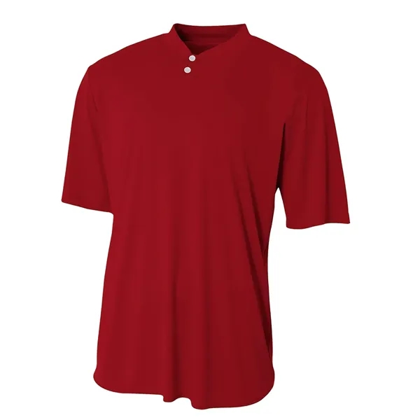 A4 Tek Two Button Henley Shirt. 4 ounce. 100% micro poly... from ASI 89380 Staton Corporate and Casual / Staton®
