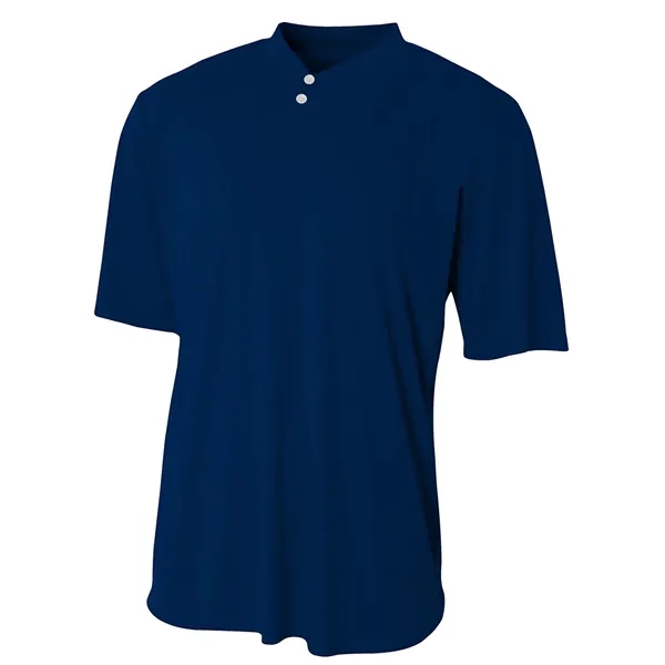 A4 Tek Two Button Henley Shirt. 4 ounce. 100% micro poly... from ASI 89380 Staton Corporate and Casual / Staton®