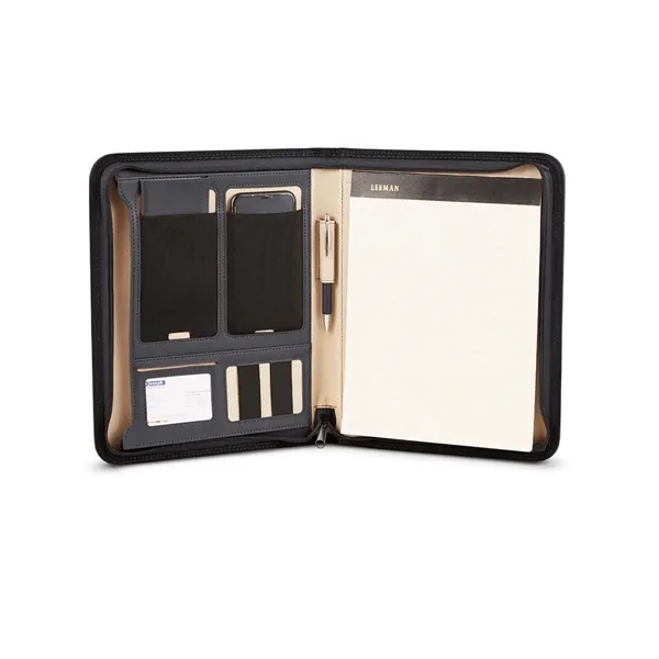 Elegant full zip hard cover Padfolio with cover made of soft... from ASI 79530 Prime Line