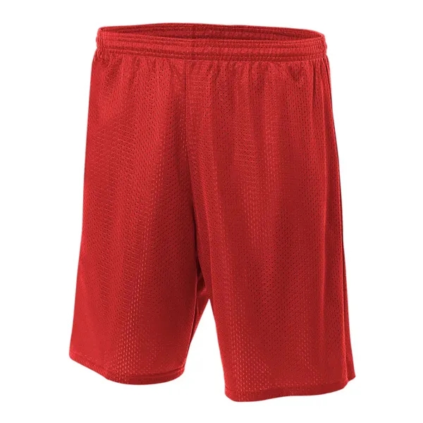 A4 9" Lined Tricot Mesh Short. 3.4 ounce. 100% polyester eyelet... from ASI 89380 Staton Corporate and Casual / Staton®