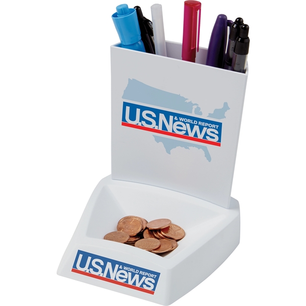 Take-a-Penny/Leave-a-Penny Tray & Pencil Cup. New design, USA made 1 color... from ASI 79933 Prorose Inc / ProRose