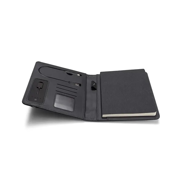 6.7" x 8.9 x 0.75" Roma Tech black portfolio and Powerbank... from ASI 79530 Prime Line