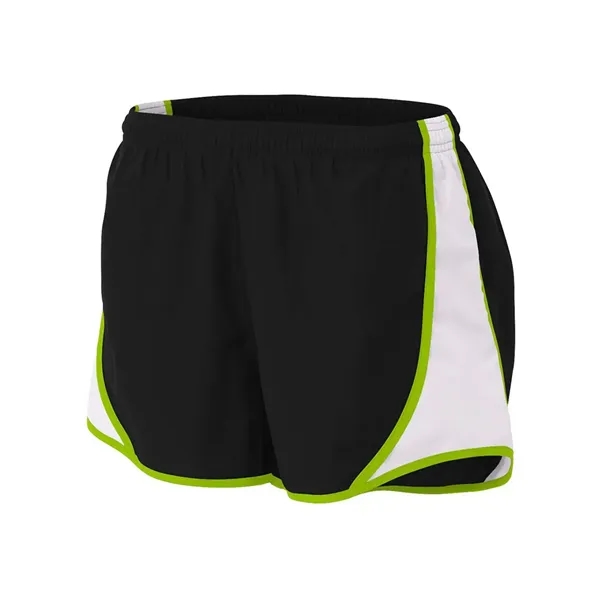 3" Women's Speed Short. 2.4 ounce. 100% woven polyester. Moisture wicking... from ASI 89380 Staton Corporate and Casual / Staton®