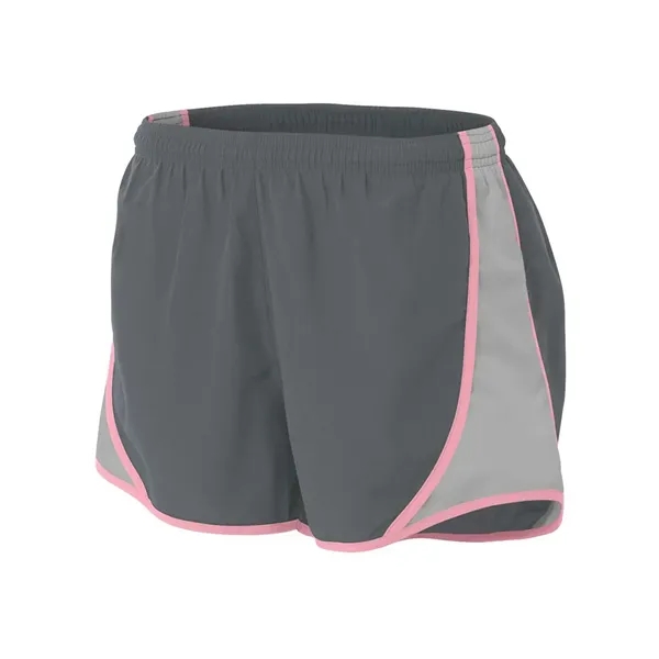 3" Women's Speed Short. 2.4 ounce. 100% woven polyester. Moisture wicking... from ASI 89380 Staton Corporate and Casual / Staton®
