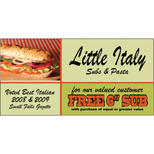 4" x 2" white vinyl decal with square corners and four... from ASI 89910 Stouse, LLC