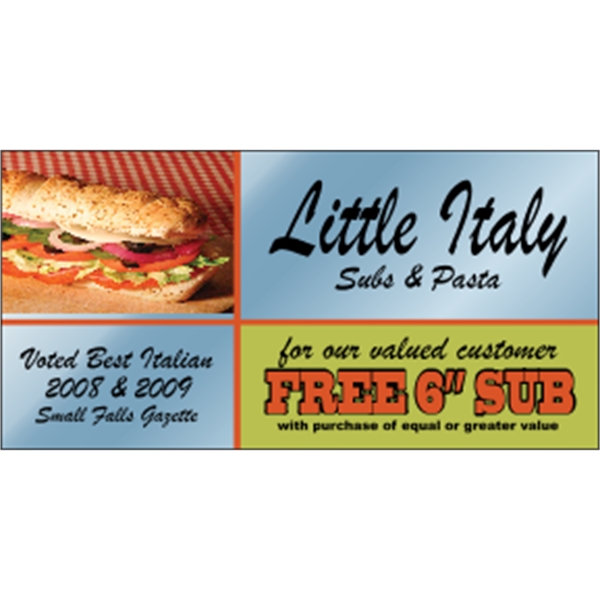 4" x 2" chrome polyester decal with adhesive backing, square corners... from ASI 89910 Stouse, LLC