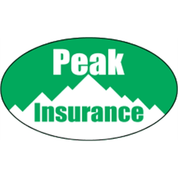 3" x 1.75" oval shaped, white vinyl decal with one color... from ASI 89910 Stouse, LLC