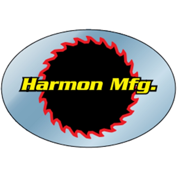 3.5" x 2.375" oval shaped, chrome polyester decal with a one... from ASI 89910 Stouse, LLC