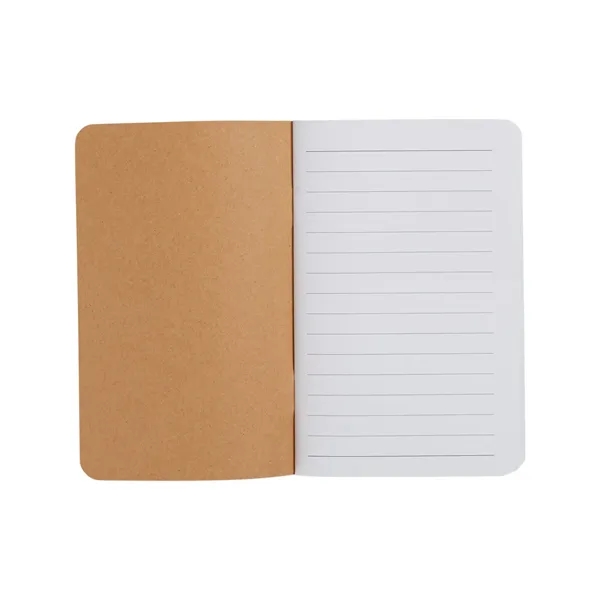 Recycled lined paper notebook with PU cover and built-in pen loop.... from ASI 79530 Prime Line