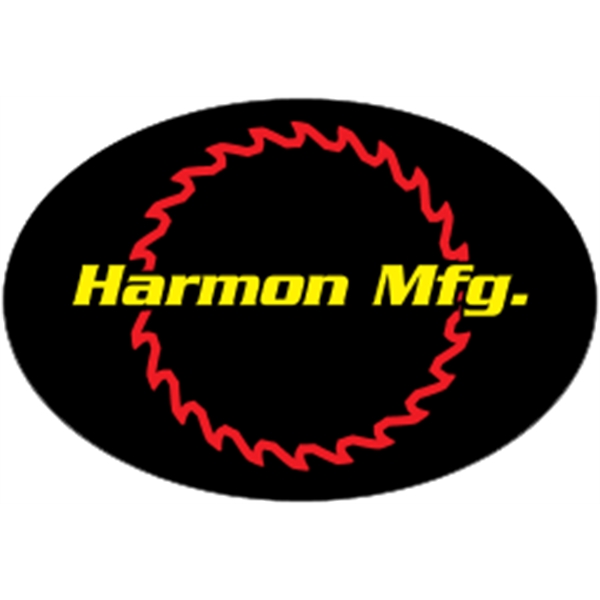 3.5" x 2.375" oval shaped, white decal with static backing and... from ASI 89910 Stouse, LLC