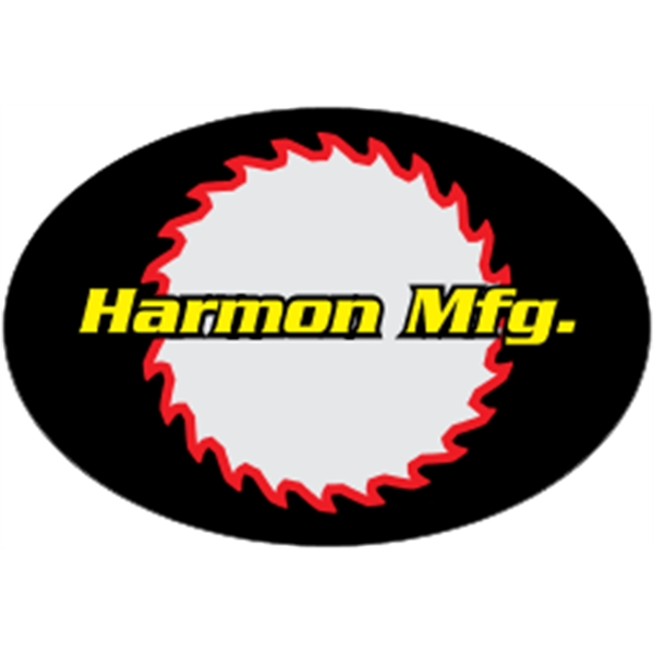 3.5" x 2.375" oval shaped decal with clear static face and... from ASI 89910 Stouse, LLC