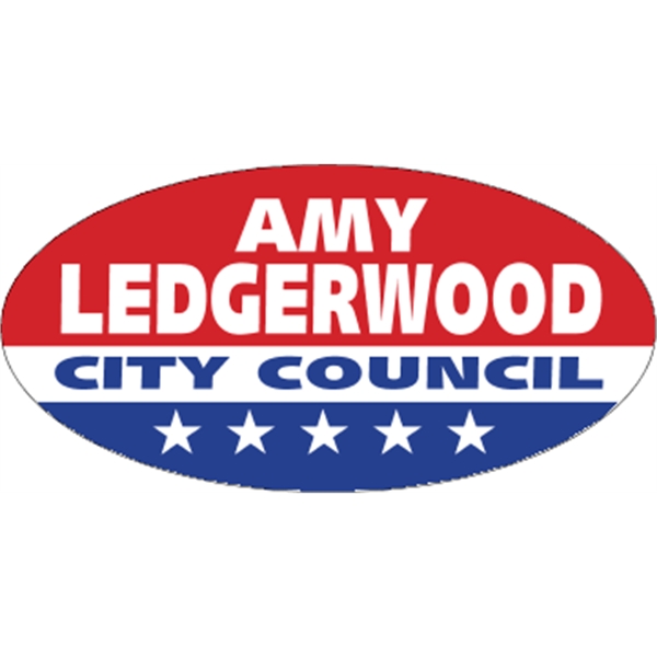 5" x 2.5" oval shaped decal made of removable white vinyl... from ASI 89910 Stouse, LLC