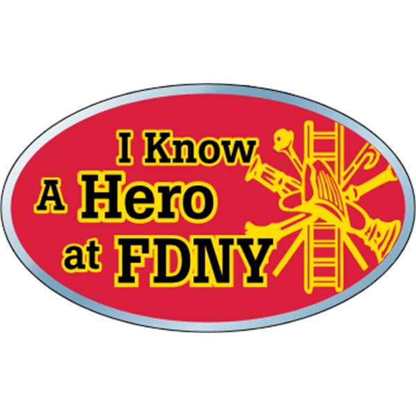 5" x 3" oval shaped, chrome polyester decal with a one... from ASI 89910 Stouse, LLC