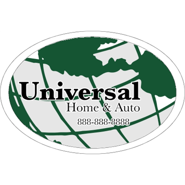 6" x 4" oval shaped decal with clear static face and... from ASI 89910 Stouse, LLC