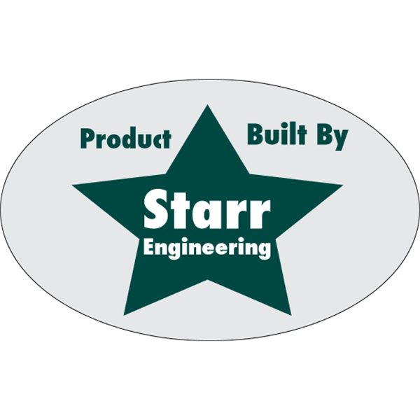 8" x 5" oval shaped decal with clear static backing and... from ASI 89910 Stouse, LLC