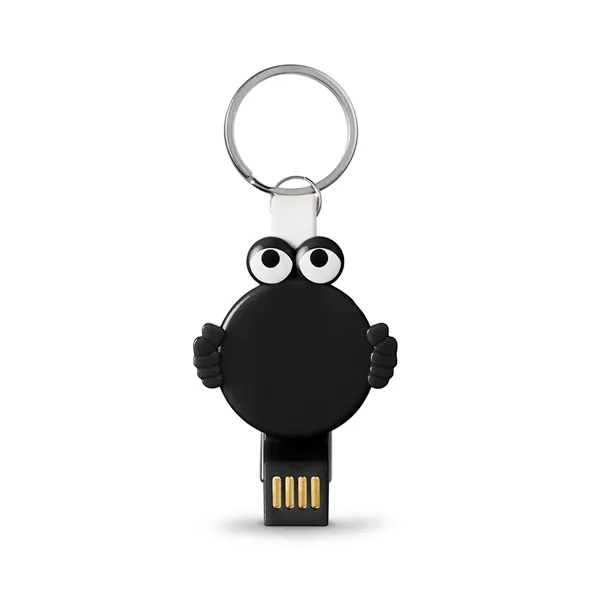 Goofy Group™ 2.5" x 1.5" ABS plastic charging cable with keyring.... from ASI 79530 Prime Line