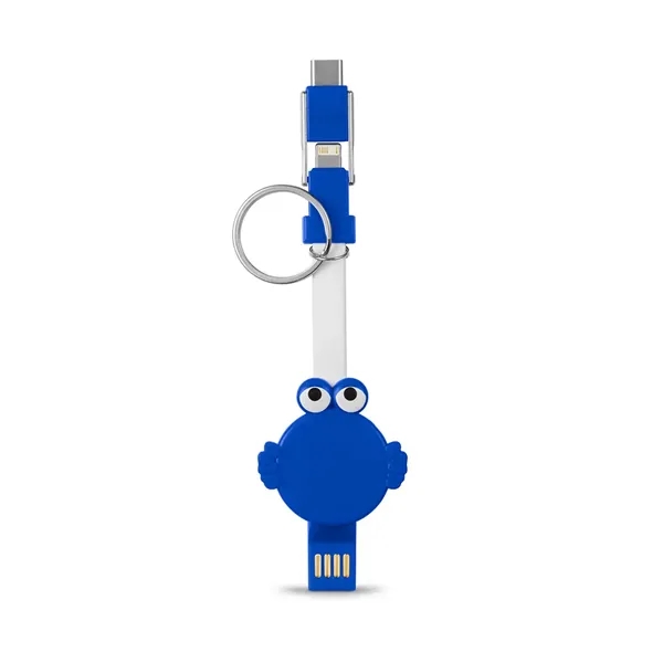 Goofy Group™ 2.5" x 1.5" ABS plastic charging cable with keyring.... from ASI 79530 Prime Line