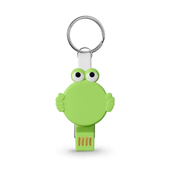 Goofy Group™ 2.5" x 1.5" ABS plastic charging cable with keyring.... from ASI 79530 Prime Line