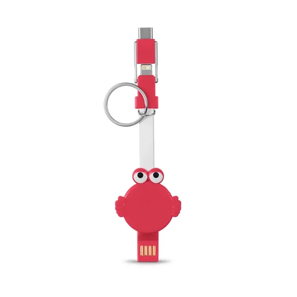 Goofy Group™ 2.5" x 1.5" ABS plastic charging cable with keyring.... from ASI 79530 Prime Line