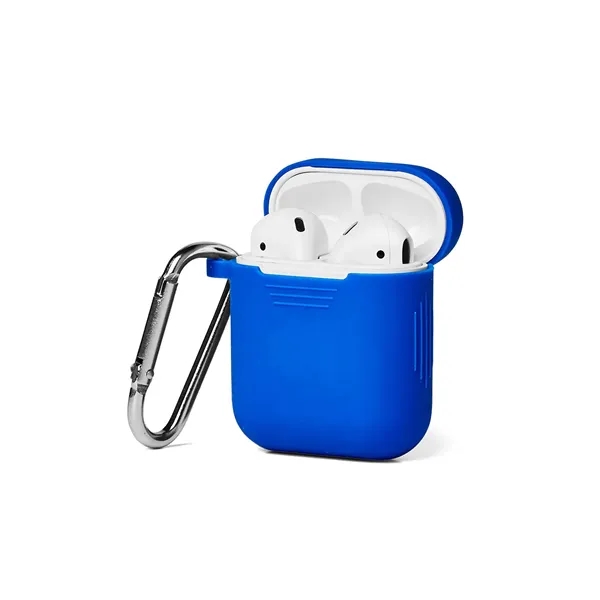 1.88" x 2.16" x .86" silicone snap-tight earbud case with aluminum... from ASI 79530 Prime Line