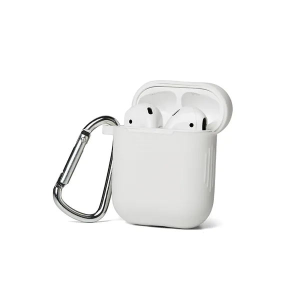 1.88" x 2.16" x .86" silicone snap-tight earbud case with aluminum... from ASI 79530 Prime Line