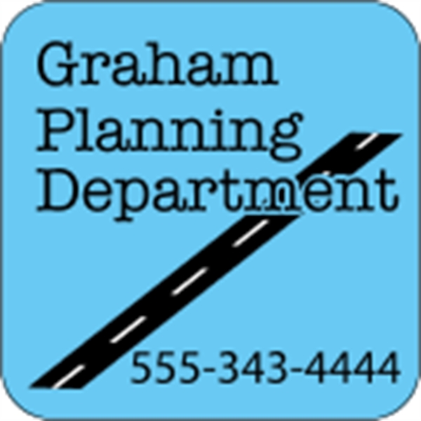 2.5" x 2.5" white decal with static backing, round corners and... from ASI 89910 Stouse, LLC