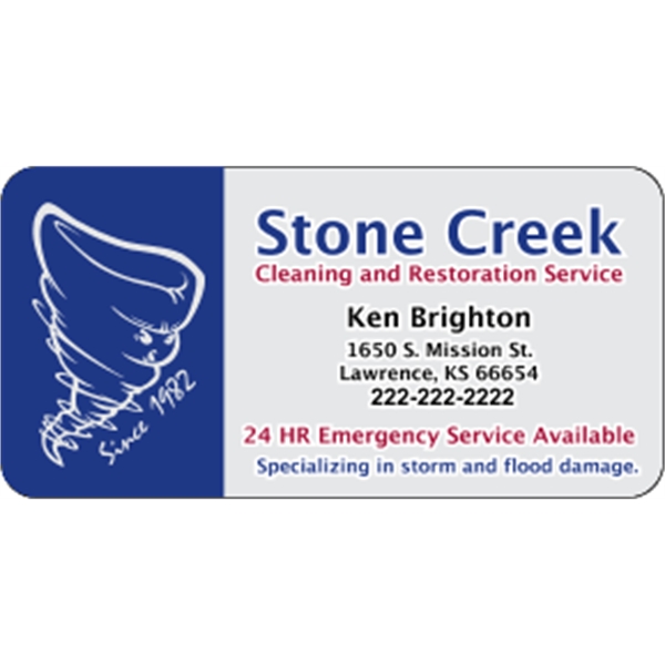 4" x 2" decal with clear static backing, round corners and... from ASI 89910 Stouse, LLC