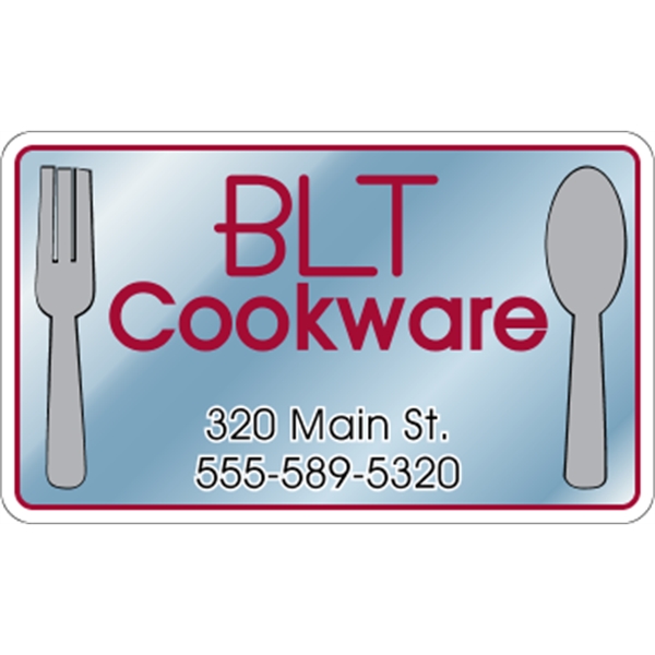 5" x 3" chrome polyester decal with round corners and one... from ASI 89910 Stouse, LLC