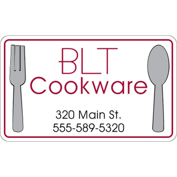 5" x 3" white decal with static backing, round corners and... from ASI 89910 Stouse, LLC