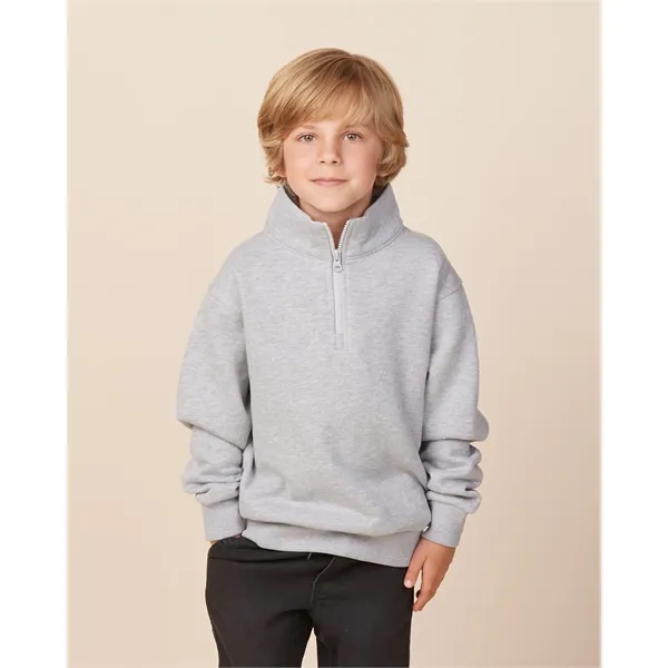 Cozy 9 oz youth quarter zip fleece with a smooth print-ready... from ASI 72657 Active Life Promo / Active Life