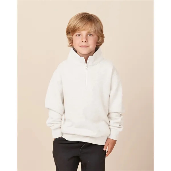 Cozy 9 oz youth quarter zip fleece with a smooth print-ready... from ASI 72657 Active Life Promo / Active Life