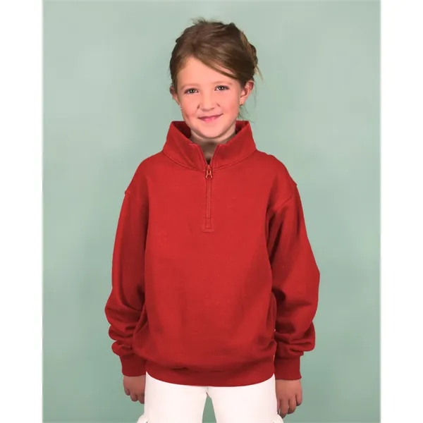 Cozy 9 oz youth quarter zip fleece with a smooth print-ready... from ASI 72657 Active Life Promo / Active Life