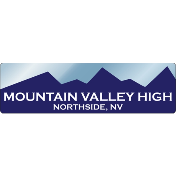 7" x 2" chrome polyester decal with round corners and one... from ASI 89910 Stouse, LLC