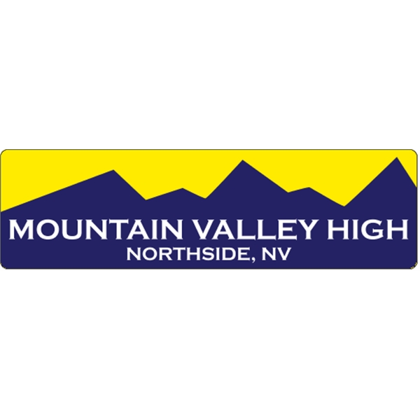 7" x 2" decal made of removable white vinyl with round... from ASI 89910 Stouse, LLC