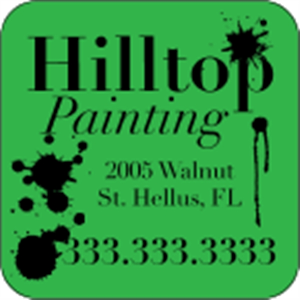 7" x 7" white vinyl decal with round corners and one... from ASI 89910 Stouse, LLC