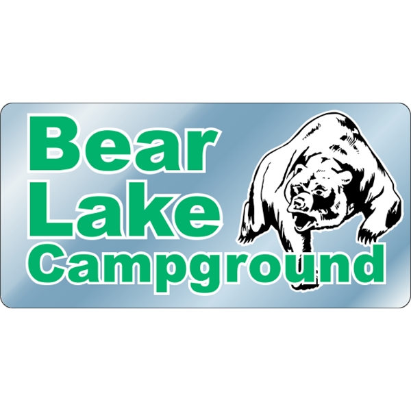 8" x 4" chrome polyester decal with round corners and one... from ASI 89910 Stouse, LLC