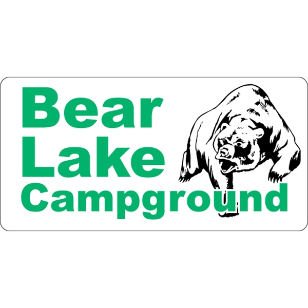 8" x 4" decal made of removable white vinyl with round... from ASI 89910 Stouse, LLC