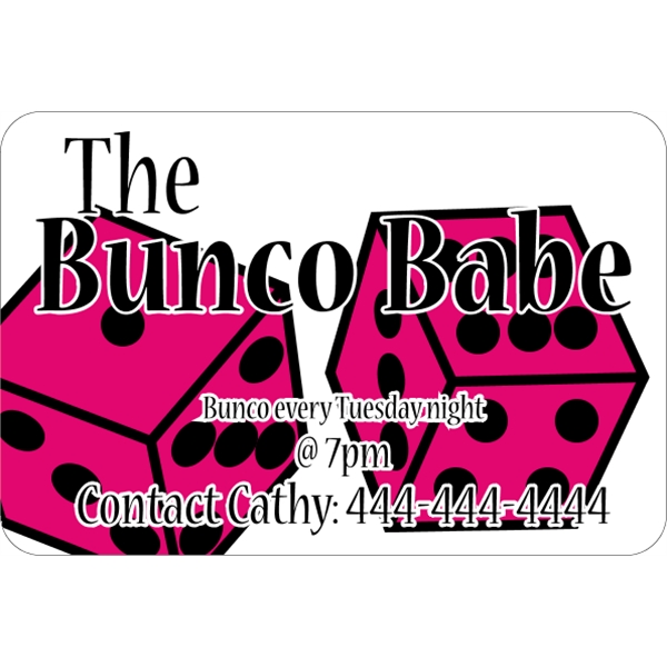 8.25" x 5.5" removable white vinyl decal with round corners and... from ASI 89910 Stouse, LLC