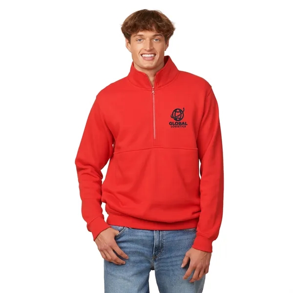 9 oz unisex tournament half zip in cotton-rich fleece with a... from ASI 72657 Active Life Promo / Active Life