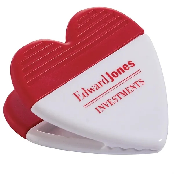 Heart shaped power clip with strong magnet, real rubber handles and... from ASI 68507 The Magnet Group / Innovations by Magnet™
