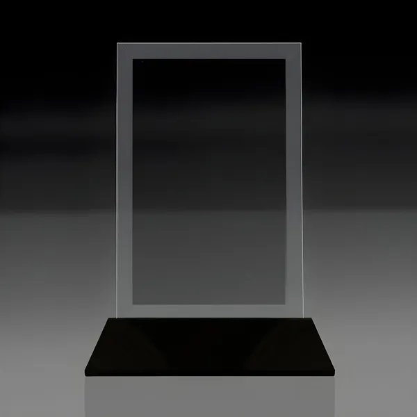 6" x 4" x 3" glass award with vertical orientation, beveled... from ASI 68507 The Magnet Group / Benchmark Crystal & Clocks
