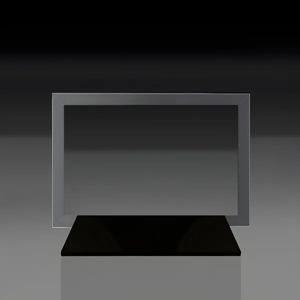 4" x 6" x 3" glass award with horizontal orientation, beveled... from ASI 68507 The Magnet Group / Benchmark Crystal & Clocks