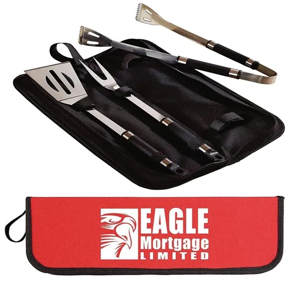 Three-piece BBQ set with tongs, fork and spatula in a matching... from ASI 68507 The Magnet Group / Innovations by Magnet™