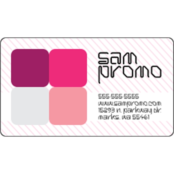 3.5" x 2" decal with white static stick backing, round corners... from ASI 89910 Stouse, LLC