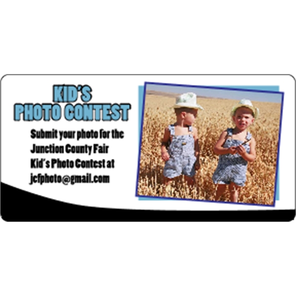 4" x 2" decal with white static stick backing, round corners... from ASI 89910 Stouse, LLC